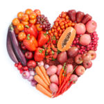 Herz aus ayurvedischem Obst und Gemüse